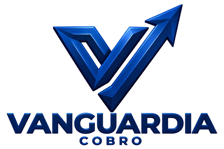 Logo de Vanguardia Cobro: una V con una flecha que sube